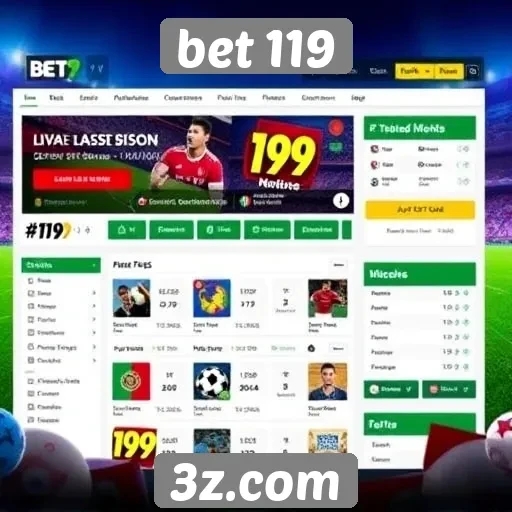 Avaliação da interface do site bet 119