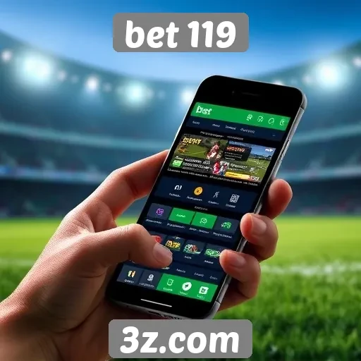 Funcionalidade do aplicativo móvel Bet 119